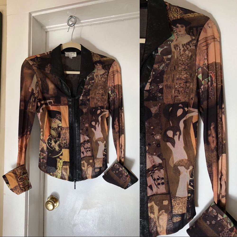 Alberto Makali Mesh Art Print Jacket